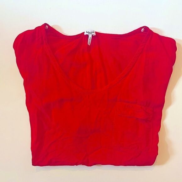 SPLENDID | red orange pullover top M - Picture 1 of 7